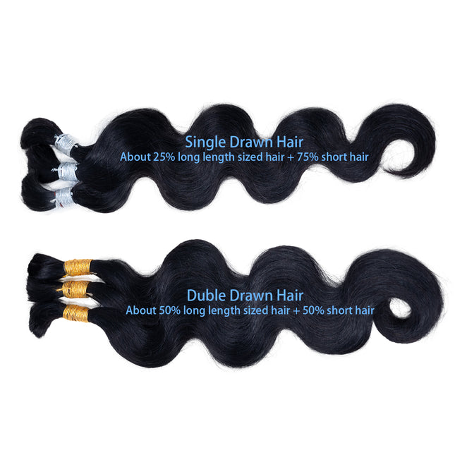 Body Wave Bulk Hair Extensions for Boho Knotless Braiding