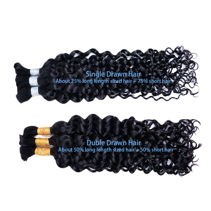 Water Wave Bulk Hair Extensions for Boho Knotless Braiding