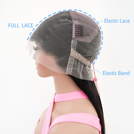 Invisible Strap 360 Lace Bleached Knot Pre-Cut Lace Body Wave Wig