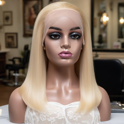 613 Blonde 13*6 Bob Wig Sliky Straight
