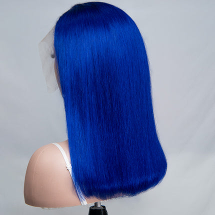 Ruby Blue 13*6 Bob Wig Sliky Straight