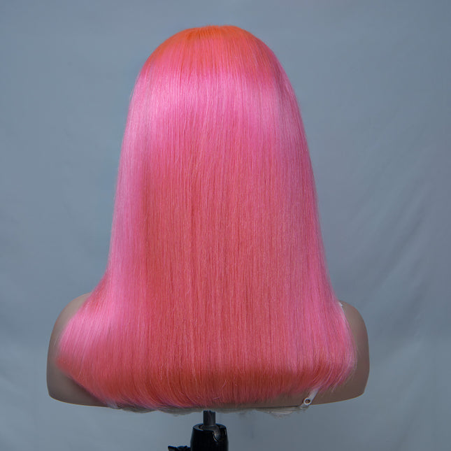 Pink 13*6 Bob Wig Sliky Straight