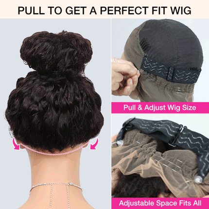 Invisible Strap 360 Lace Bleached Knot Pre-Cut Lace Curly Wig
