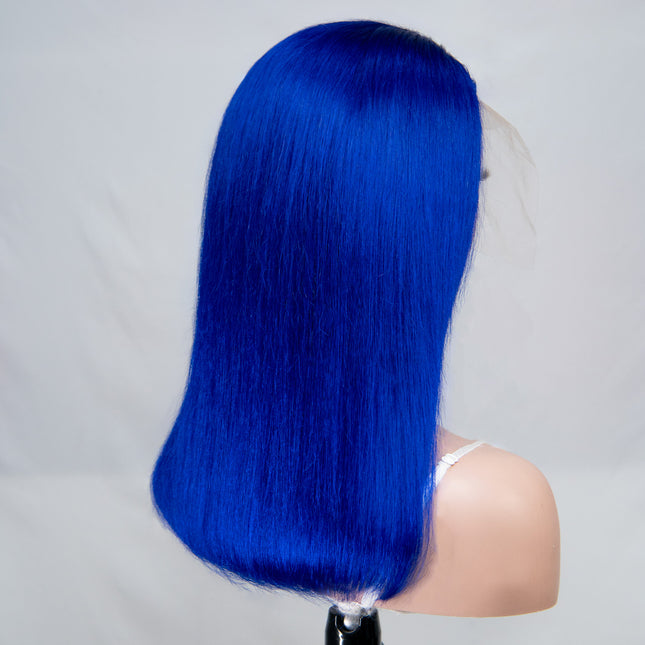 Ruby Blue 13*6 Bob Wig Sliky Straight