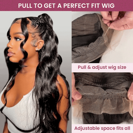 Invisible Strap 360 Lace Bleached Knot Pre-Cut Lace Body Wave Wig