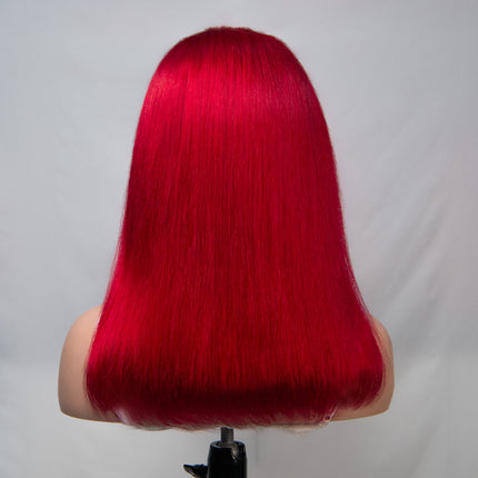 Ruby Red 13*6 Bob Wig Sliky Straight