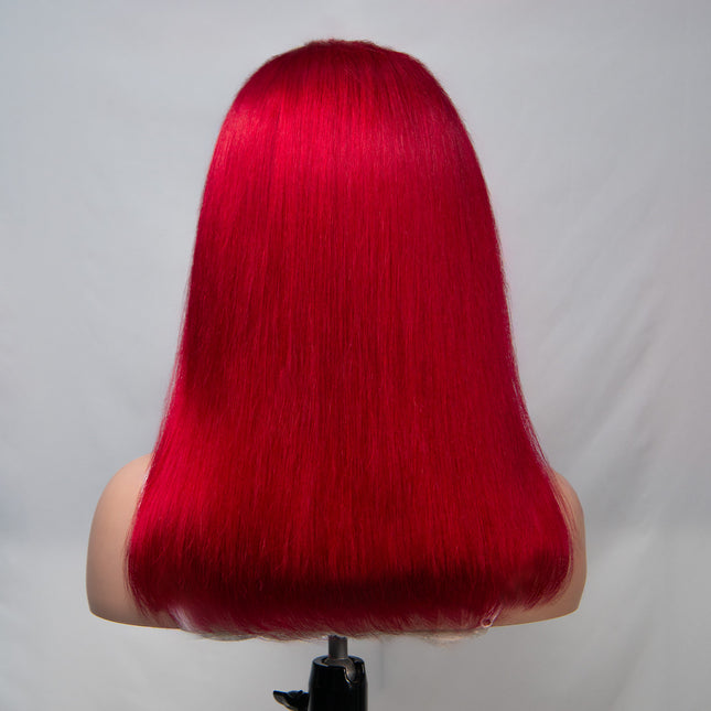 Ruby Red 13*6 Bob Wig Sliky Straight