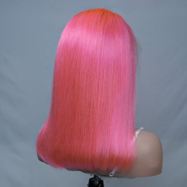Pink 13*6 Bob Wig Sliky Straight