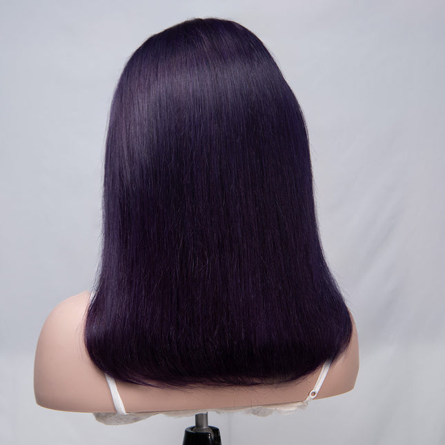 Purple 13*6 Bob Wig Sliky Straight