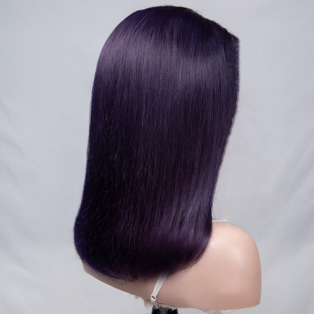 Purple 13*6 Bob Wig Sliky Straight