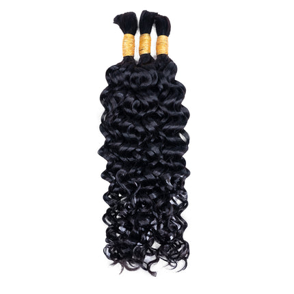 Water Wave Bulk Hair Extensions for Boho Knotless Braiding