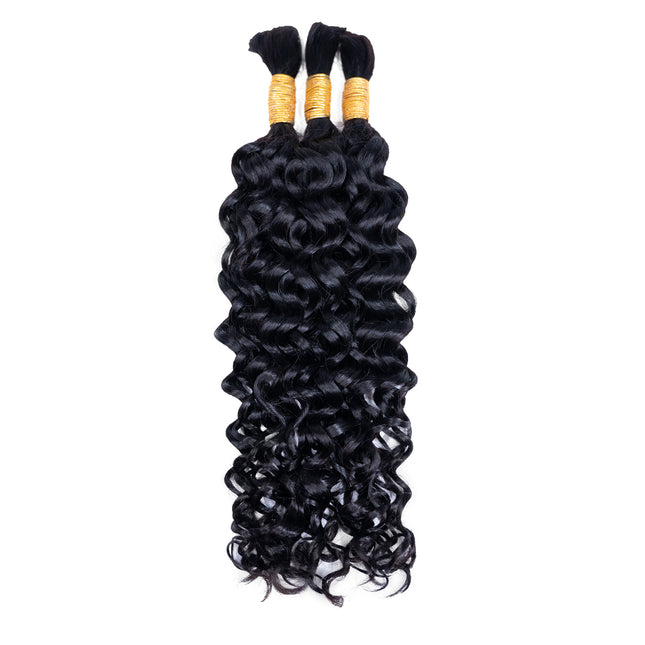 Water Wave Bulk Hair Extensions for Boho Knotless Braiding