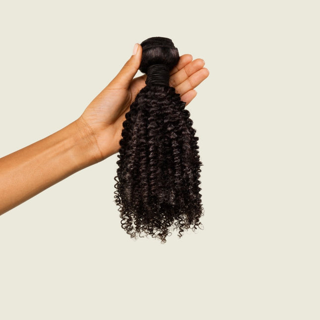 10A Virgin Brazilian Curly Wave Bundle Natural Black