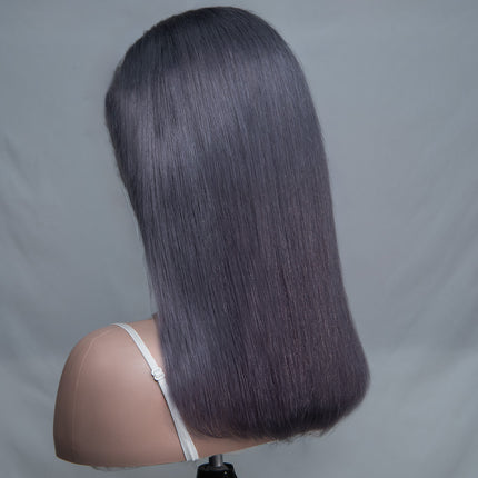 Gray 13*6 Bob Wig Sliky Straight