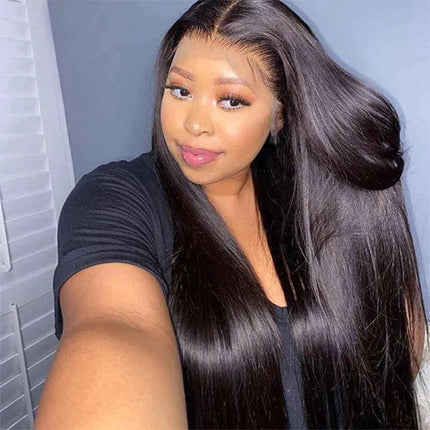 13x4 Lace Frontal Wig Human Hair Silky Straight HD Lace Wigs