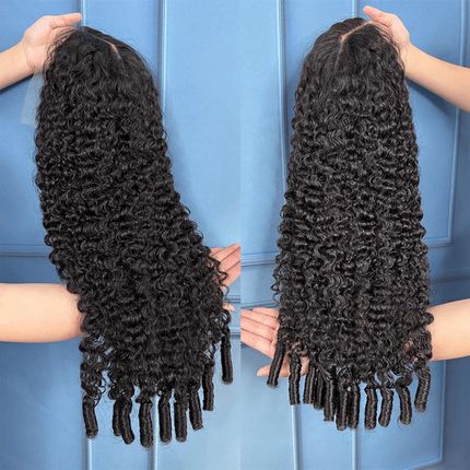 Burmese Curly Human Hair Wigs Lace Frontal Transparent Wig