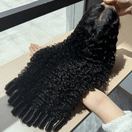 Burmese Curly Human Hair Wigs Lace Frontal Transparent Wig
