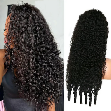 Burmese Curly Human Hair Wigs Lace Frontal Transparent Wig