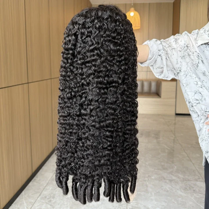 Burmese Curly Human Hair Wigs Lace Frontal Transparent Wig