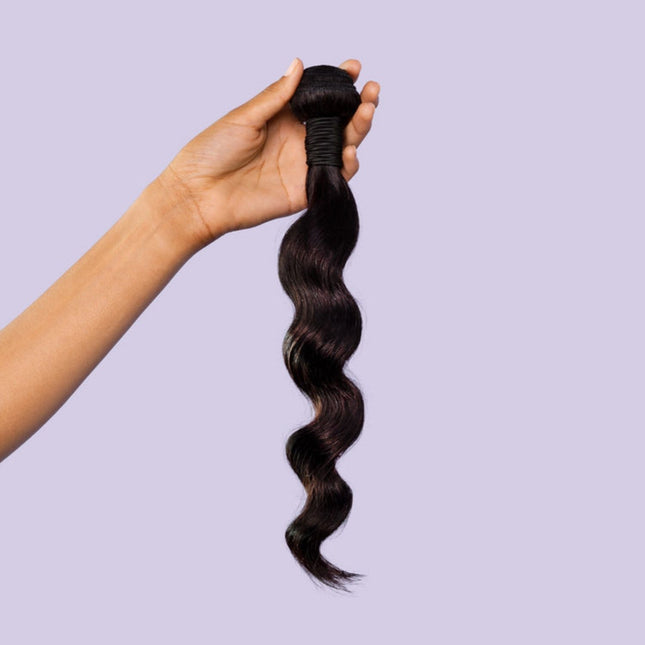 10A Virgin Brazilian Loose Wave Bundle Natural Black